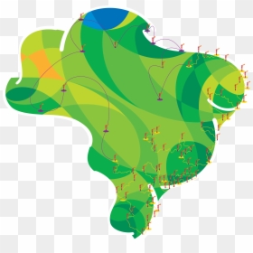 Mapa Brasil, HD Png Download - olympic torch png