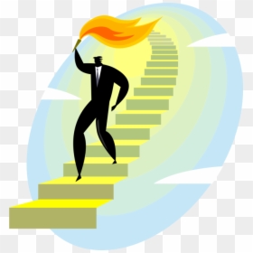 Vector Illustration Of Businessman Carries Olympic - Certification, HD Png Download - olympic torch png