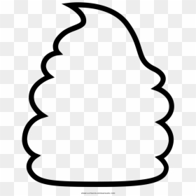 Whipped Cream Coloring Page - Whipped Cream Clipart Black And White, HD Png Download - whip cream png