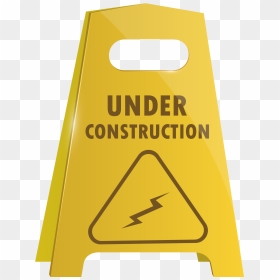 Under Construction Sign Board Png, Transparent Png - yellow triangle png