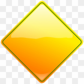 Transparent Blank Road Sign Png - Blank Yellow Crossing Sign, Png Download - yellow triangle png