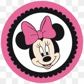 Minnie In Pink And Black - Clipart Minnie Mouse Head, HD Png Download - pink minnie mouse png