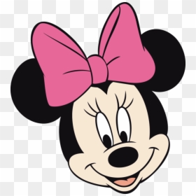Mickey Head Outline Png - Minnie Mouse, Transparent Png - pink minnie mouse png