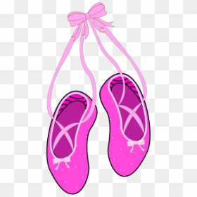 Pink,sandal,flip Flops - Clip Art Ballet Slippers, HD Png Download - slippers png