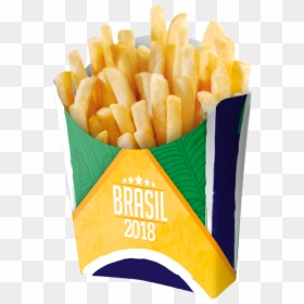 Caixa Batata Frita Brasil 2018 08 Unidades Festcolor - Batata Frita Festa Junina, HD Png Download - batata frita png