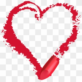 Lipstick Heart Transparent Clip Art Imageu200b Gallery, HD Png Download - red lipstick png