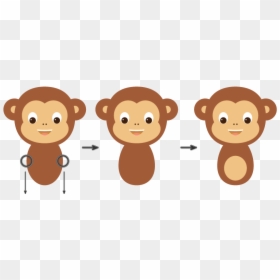 Monkey Ears Png - Monkey On Adobe Illustrator, Transparent Png - monkey face png