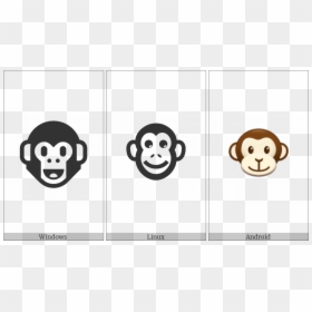 Monkey Face On Various Operating Systems - Cartoon, HD Png Download - monkey face png