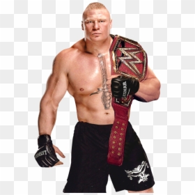 Brock Lesnar With Belt, HD Png Download - wwe braun strowman png