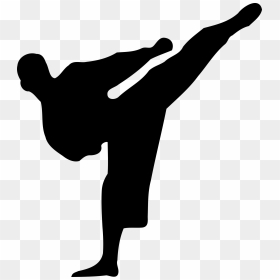 Karate Kickboxing Martial Arts - Silhouette Karate Kick, HD Png Download - cheering crowd png