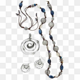 Necklace, HD Png Download - silver swirl png