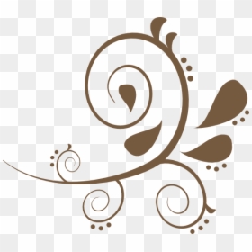 Brown Swirl Clip Art, HD Png Download - silver swirl png