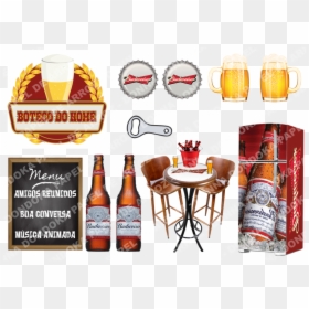 Botequim , Png Download - Toppers De Bolo Boteco Para Imprimir, Transparent Png - budweiser can png