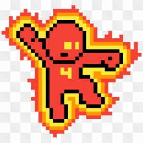 Human Torch Pixel Art, HD Png Download - fantastic 4 logo png