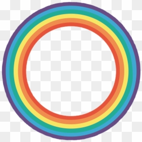 #rainbow #pride #circle #circleframe #frame #border, HD Png Download - rainbow frame png
