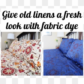 How To Overdye A Bedspread Or A New Look - Rit Dye On Patterned Fabric, HD Png Download - comforter png