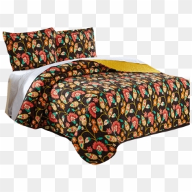 Transparent Bed Clipart Side View - Quilt Png, Png Download - comforter png