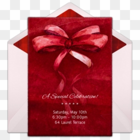 Customizable Watercolor Ribbon Online Invitations - Gift Wrapping, HD Png Download - box.png