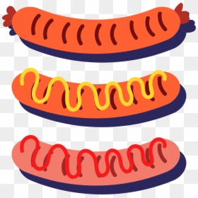 Hot Dog Barbecue Grill Sausage - Sausage Clipart, HD Png Download - bratwurst png