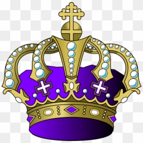 Transparent Cute Crown Png - Purple And Gold Crown Png, Png Download - cute crown png