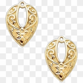 Earrings, HD Png Download - gold scroll png