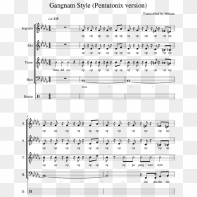 Transparent Gangnam Style Png - Gangnam Style Piano Sheet Music Pdf, Png Download - gangnam style png
