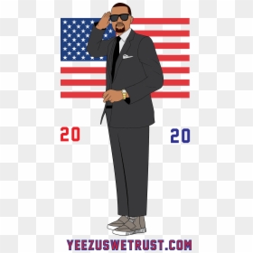 Image Of Yeezus We Trust T-shirt - Clip Art Distressed American Flag, HD Png Download - yeezus png