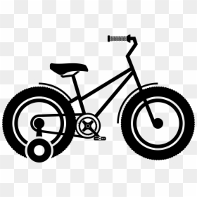 Bicycle Mountain Bike Training Wheels Clip Art - Kids Bike Clip Art, HD Png Download - bicycle wheel png