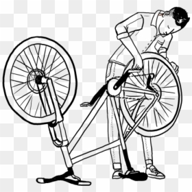 Cycle Repair Shop Drawing, HD Png Download - bicycle wheel png