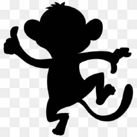 Monkey Silhouette Monkey Silhouette Monkey Silhouette - Hanging Monkey Silhouette Clipart, HD Png Download - wukong png
