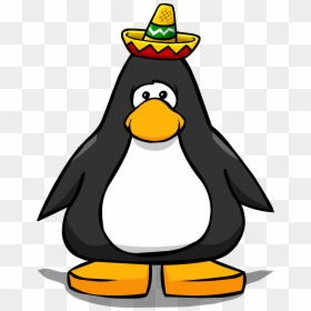 Mini Sombrero From A Player Card - Penguin With A Santa Hat, HD Png Download - sombrero charro png