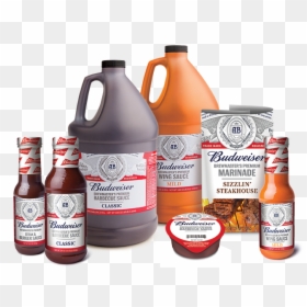 Budweiser Brewmaster"s Premium Sauces - Bbq Sauce 1 Gallon, HD Png Download - budweiser bottle png
