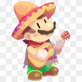 Mariobros Mario Smash Guitar - Mexican Mario Art, HD Png Download - sombrero charro png