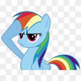 Rainbow Dash Pensando - Rainbow Dash Salute, HD Png Download - pensando png