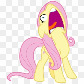 Mlp Fluttershy Scream, HD Png Download - screaming face png