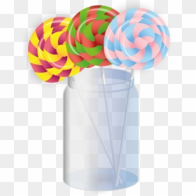 Transparent Lollipop Clipart - Lollipops In A Jar, HD Png Download - lollipop clipart png