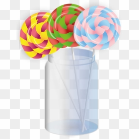 Transparent Lollipop Clipart - Lollipops In A Jar, HD Png Download - lollipop clipart png