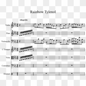 Rainbow Tylenol Sheet Music Flute, HD Png Download - bandicam png
