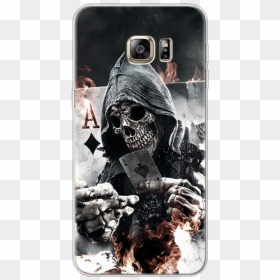 Skeleton With Ace Of Diamonds, HD Png Download - galaxy s6 png