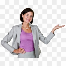 Woman With Hand Out - Formal Wear, HD Png Download - hand out png