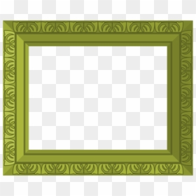 Golden Photo Frame Png, Transparent Png - green frame png