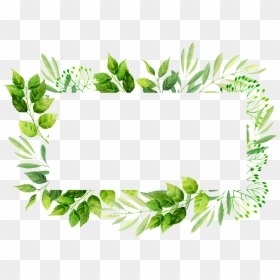 Vector Frame Png Transparent Images - Green Floral Border For Wedding Invitation, Png Download - green frame png