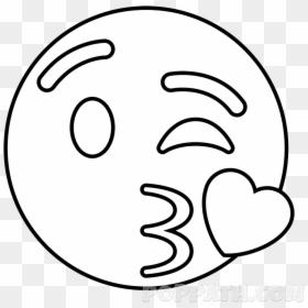 Cats Emoji Black White Drawing, HD Png Download - kissy face emoji png