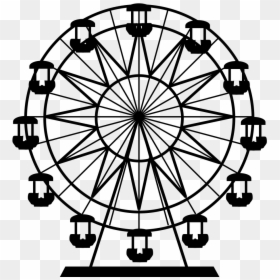 Car Ferris Wheel 2018 A3c Festival Drawing - Ferris Wheel Png, Transparent Png - ferris wheel silhouette png