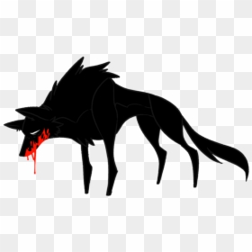 Dog Silhouette Snout Demon - Demon Wolf Skull, HD Png Download - vhv