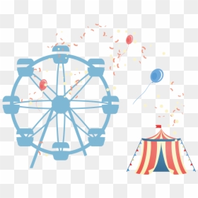 Amusement Park Euclidean Vector Roller Coaster Ferris - Amusement Park, HD Png Download - ferris wheel silhouette png
