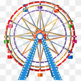 Red Clipart Ferris Wheel - Transparent Ferris Wheel Clipart, HD Png Download - ferris wheel silhouette png