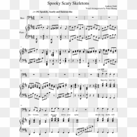 History Maker Partitura Violin, HD Png Download - spooky skeleton png
