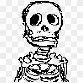 Line Art, HD Png Download - spooky skeleton png