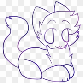Sitting Cat Outline Png Drawing - Cartoon, Transparent Png - cat outline png